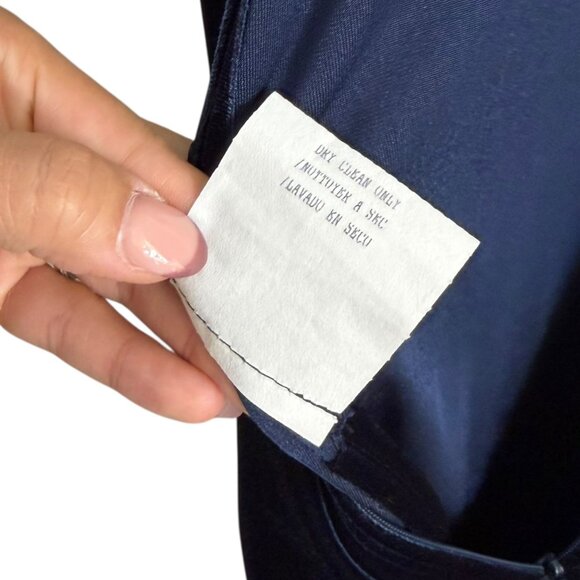 Vintage Velvet Maxi Dress‎ Navy Blue 10 Whimsygoth Vampire Gothic Dark Romantic - Picture 5 of 5